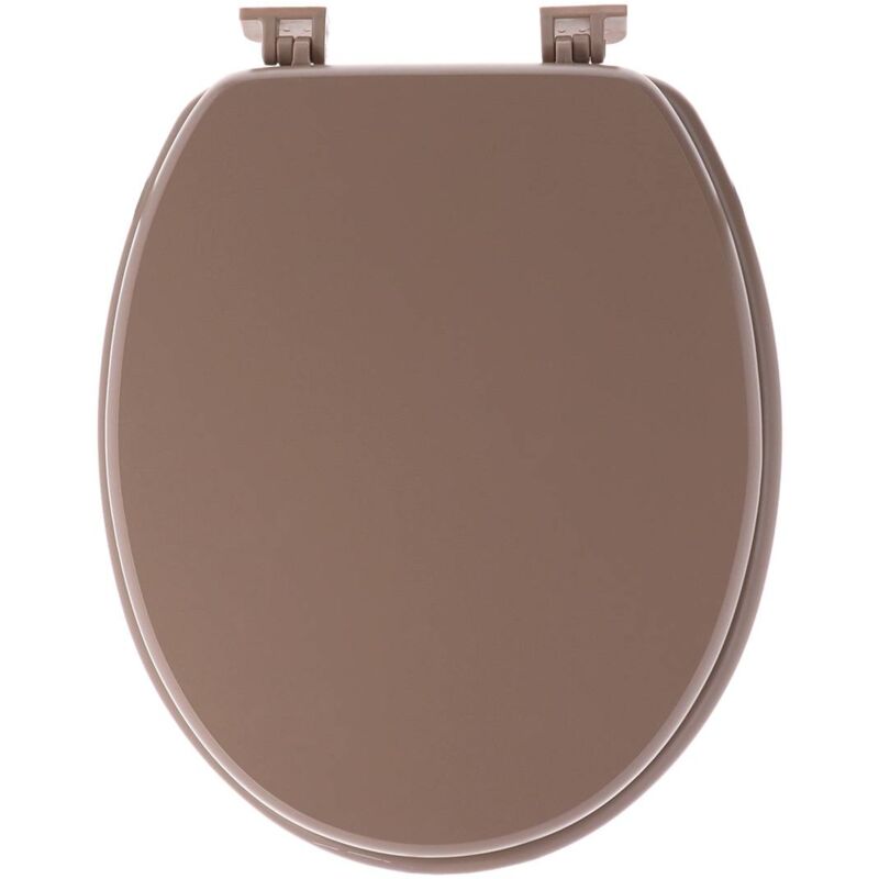 foto del prodotto sedile per wc in mdf da 18 pollici con fissaggi in plastica cappuccino tendance