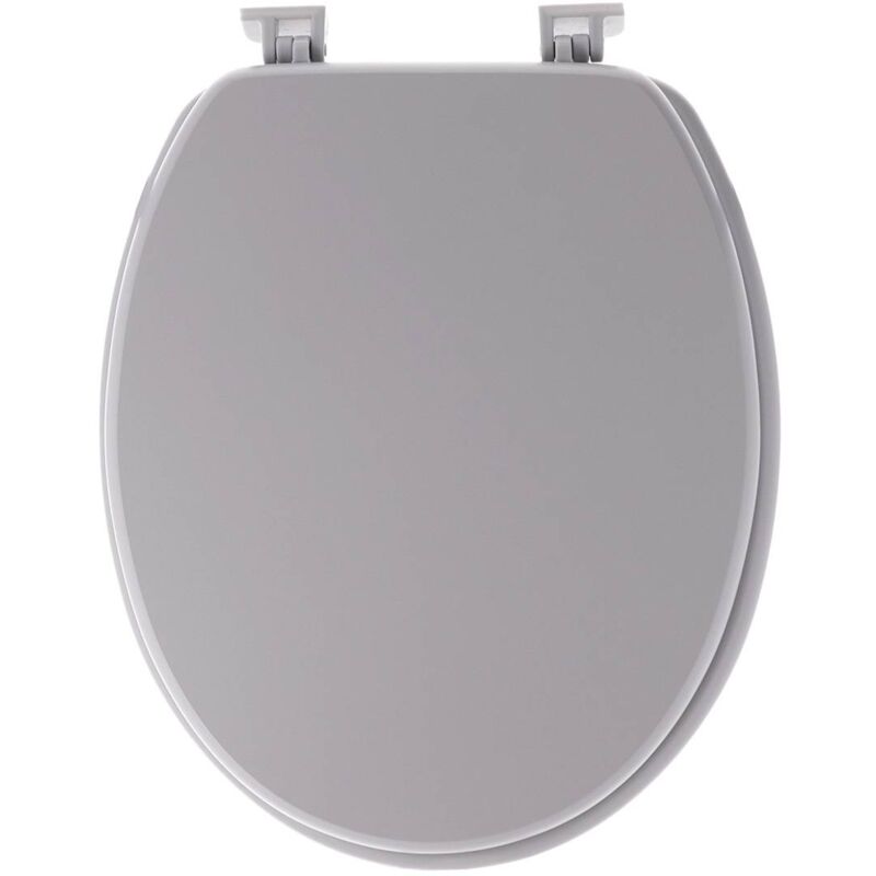 foto del prodotto sedile per wc in mdf da 18 pollici con fissaggi in plastica grigio chiaro tendance