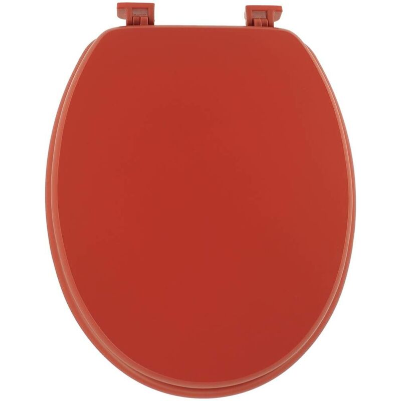 foto del prodotto sedile per wc in mdf da 18 pollici con fissaggi in plastica terracotta tendance