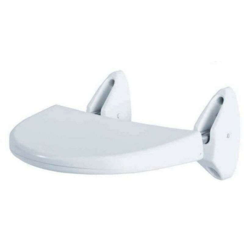 foto del prodotto sedile pieghevole a muro per disabili bianco 35x25 cm