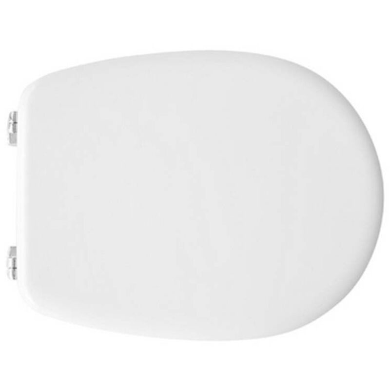 foto del prodotto sedile vaso wc compatibile liuto bianco cerniere cromo by seba seba