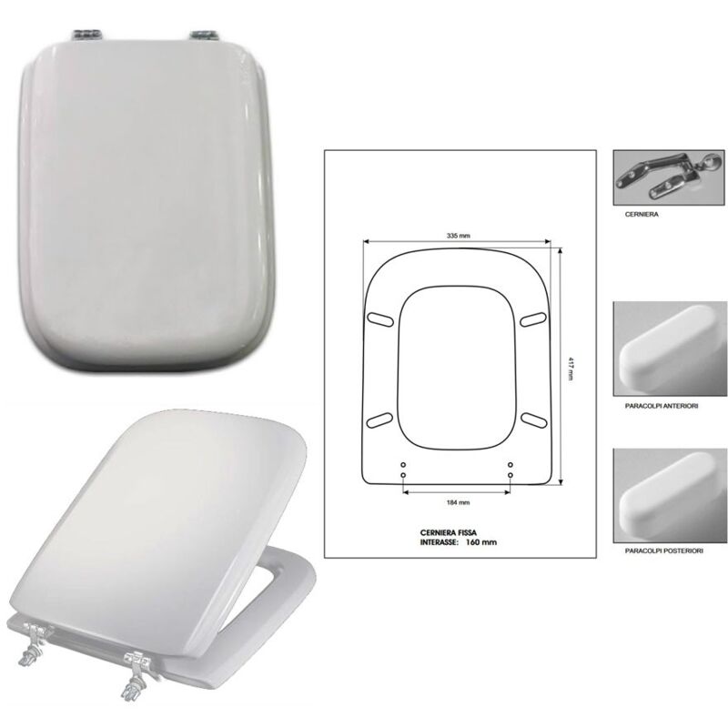 foto del prodotto sedile vaso wc conca bianco europeo 28124n00