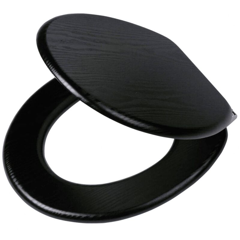 foto del prodotto sedile wc a chiusura morbida blackwash in mdf nero 252030746 tiger