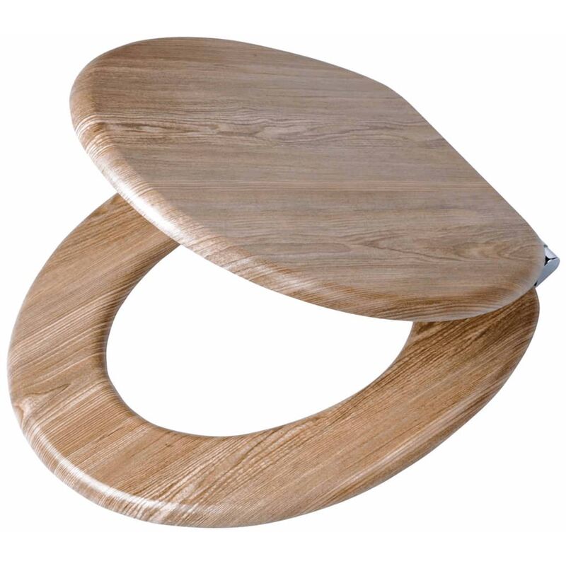 foto del prodotto sedile wc a chiusura morbida scaffold in mdf marrone 252022546 tiger
