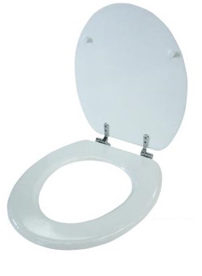 foto del prodotto sedile wc aglaia legno chiusura rallentata laccato bianco