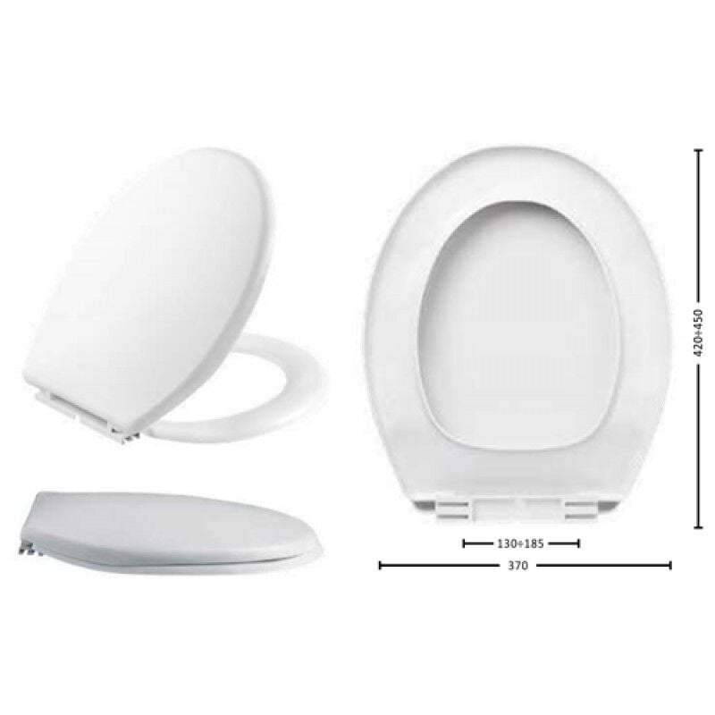 foto del prodotto sedile wc bagno in abs bianco maurer