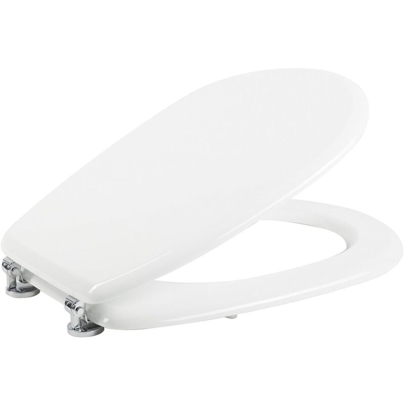 foto del prodotto sedile wc bianco copriwater copriasse in mdf con coperchio mod. liuto fit