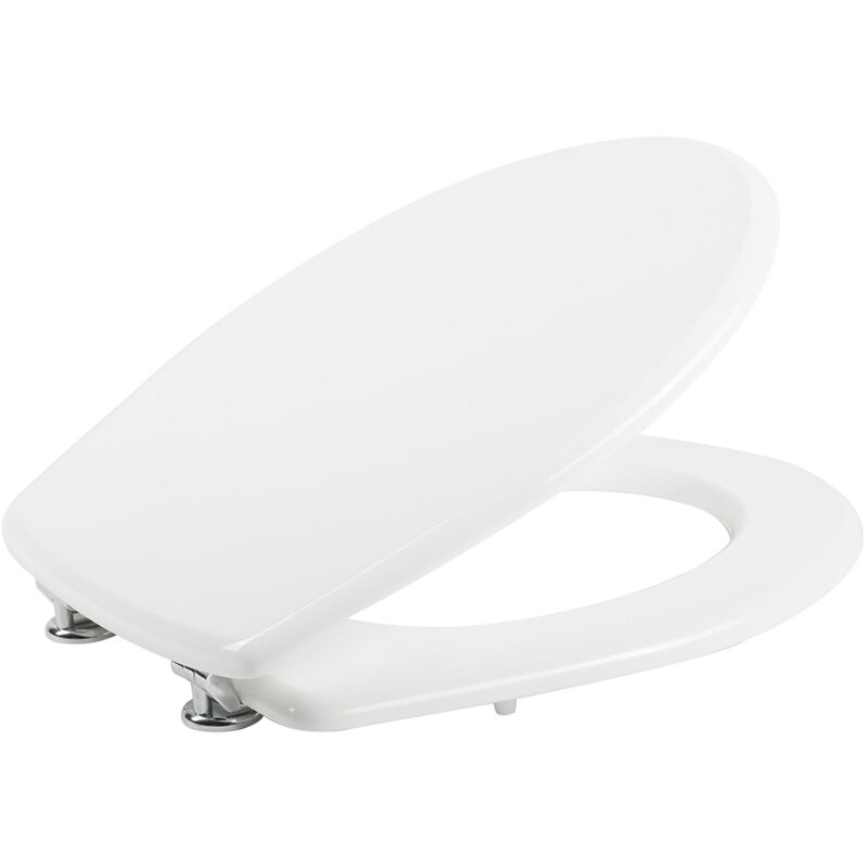 foto del prodotto sedile wc bianco copriwater copriasse in mdf liscio con coperchio mod. colibr 