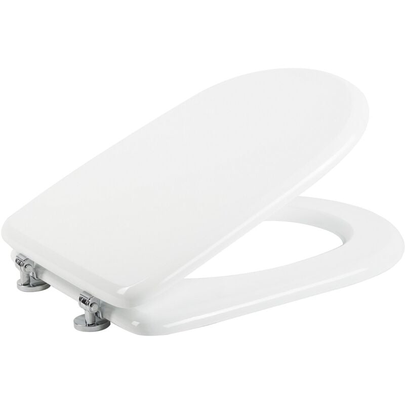 foto del prodotto sedile wc bianco copriwater copriasse in mdf liscio con coperchio mod. sintesi 2.0