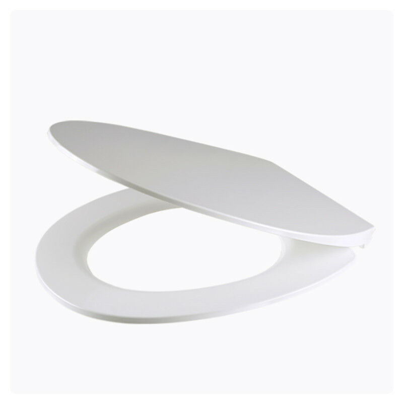 foto del prodotto sedile wc con chiusura ammortizzata, design sottile copriwater universale, tavoletta wc in antibatterico duroplast, sgancio rapido, rapido montaggio,