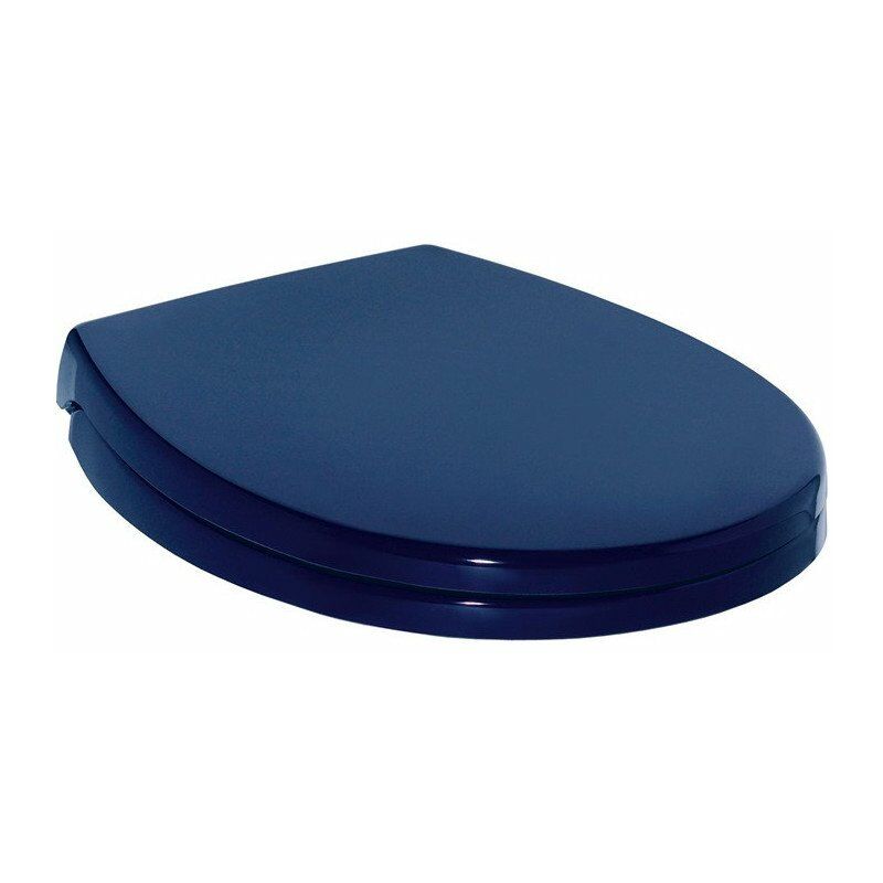 foto del prodotto sedile wc contour 21 cerniere in acciaio inox blu ideal standard