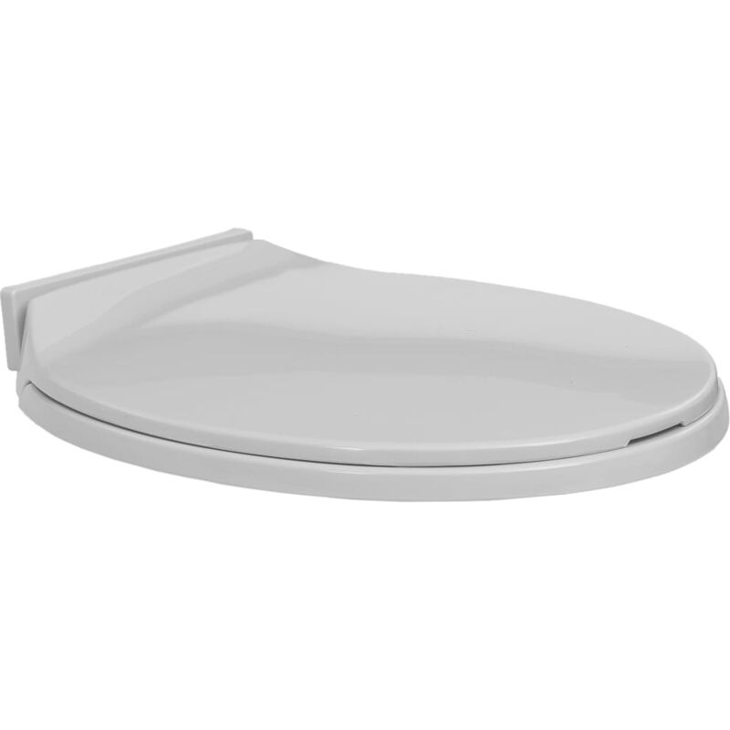 foto del prodotto sedile wc coperchio wc con chiusura ammortizzata grigio chiaro ovale