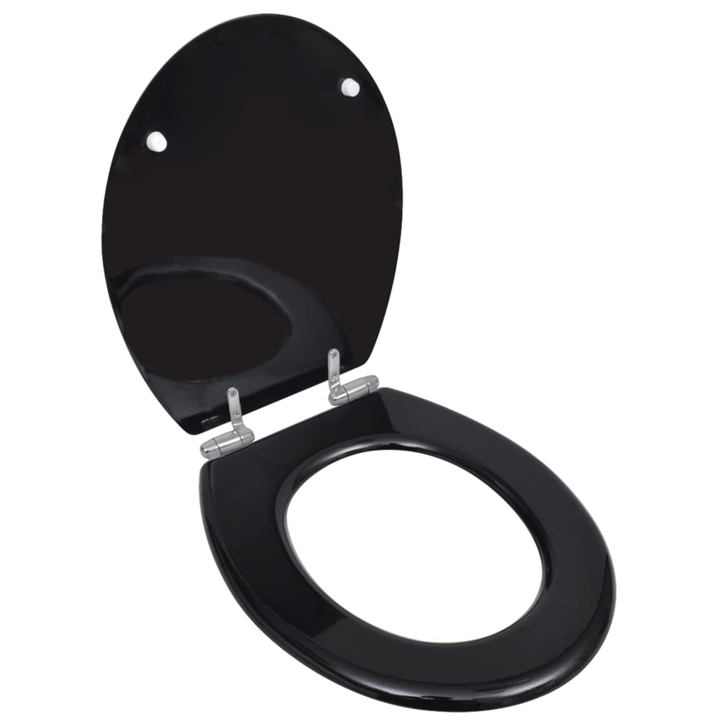 foto del prodotto sedile wc coperchio wc con coperchio soft close in mdf nero 02 0002876