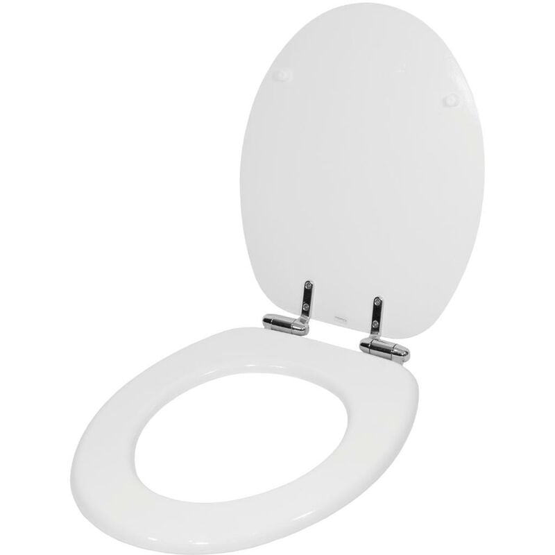 foto del prodotto sedile wc copri water universale frizionato bianco mdf chiusura rallentata confezione 1