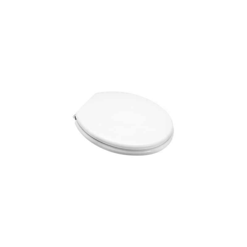 foto del prodotto sedile wc coprivaso per cesame vaso taormina 44 46 cm copriwater bianco in legno stabilizzato colato in poliestere con cerniere espansione regolabili