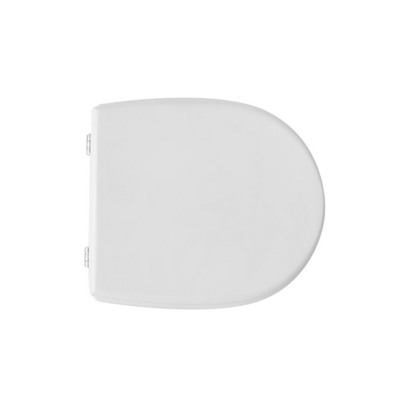 foto del prodotto sedile wc coprivaso per globo vaso bowl 40-43 x 39 cm copriwater bianco con cerniere regolabili e sedile in legno colato