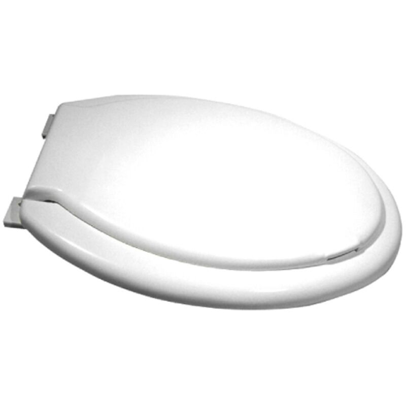 foto del prodotto sedile wc coprivaso universale 45,5x37,2 cm copriwater in polipropilene interasse 15-17 cm cerniere in pvc tipo a