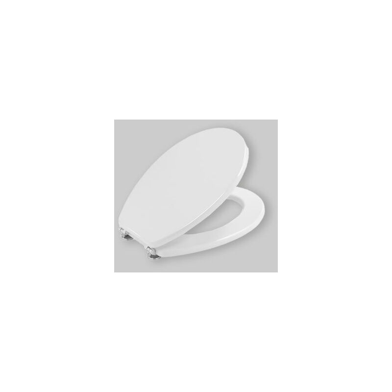 foto del prodotto sedile wc ellisse mdf laccato bianco chiusura normale