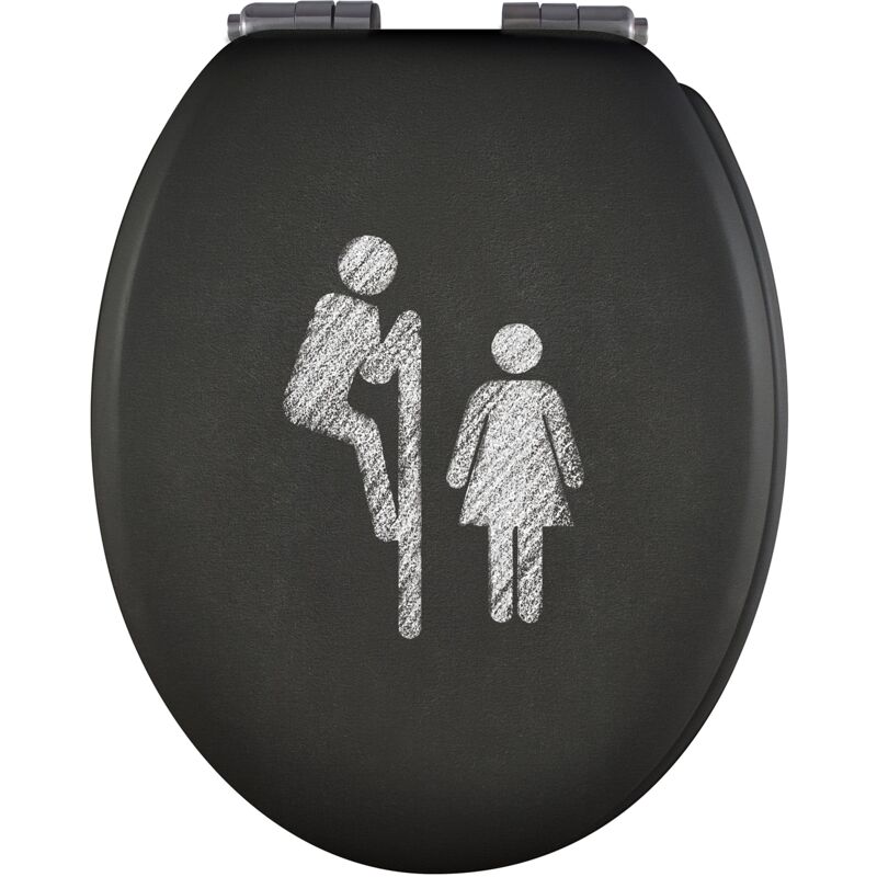 foto del prodotto sedile wc freno di caduta oups, mdf fsc, grigio, 46,5 x 36,5 x 5,5 cm gelco design