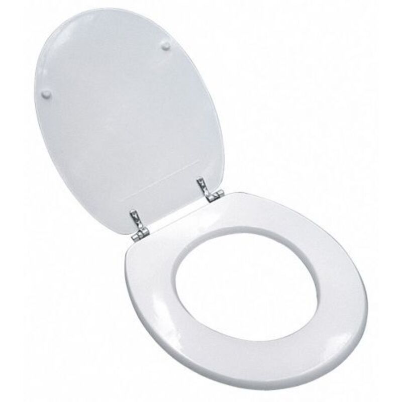 foto del prodotto sedile wc in legno col. bianco cm. 44x37 5 pz utilia