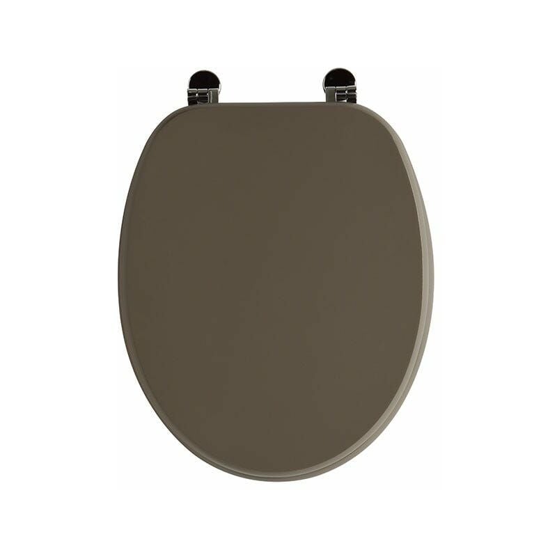 foto del prodotto sedile wc in legno misura universale in finitura opaco tortora scuro