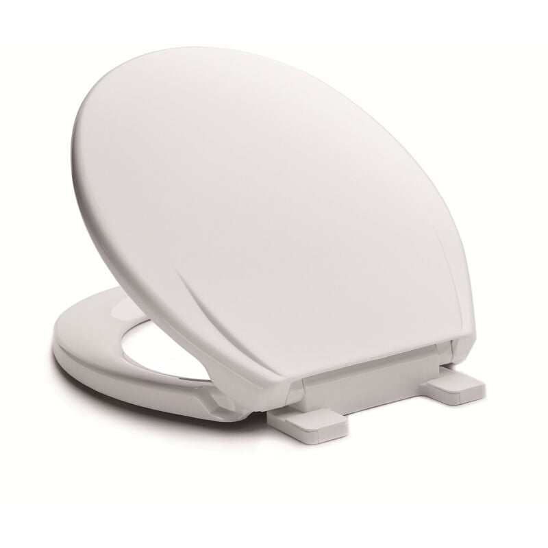 foto del prodotto sedile wc liscio in resina copriwater copriasse con coperchio mod. airbag