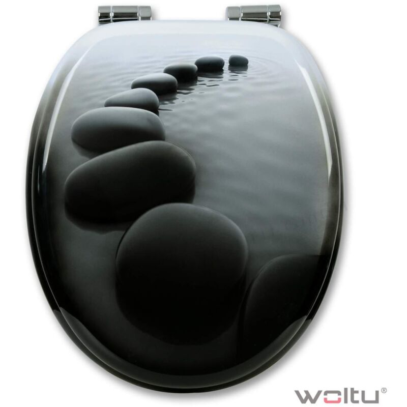 foto del prodotto sedile wc mdf pietre nere 190000742