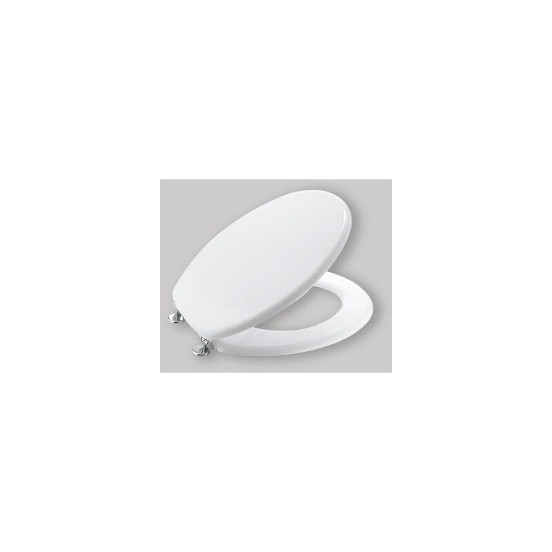 foto del prodotto sedile wc smeraldo universale mdf laccato bianco chiusura normale