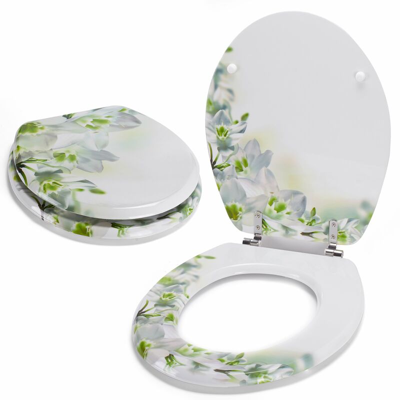 foto del prodotto sedile wc sofaia mdf, acciaio inossidabile, nero, 30 x 20 x 15 cm - msv