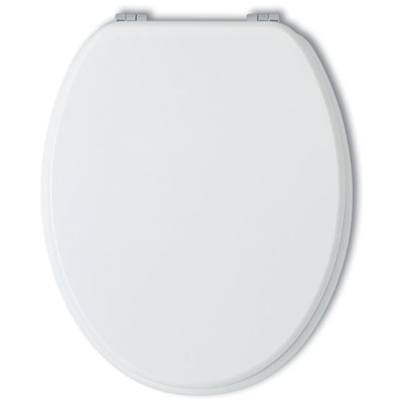 foto del prodotto sedile wc universale bianco in legno laccato