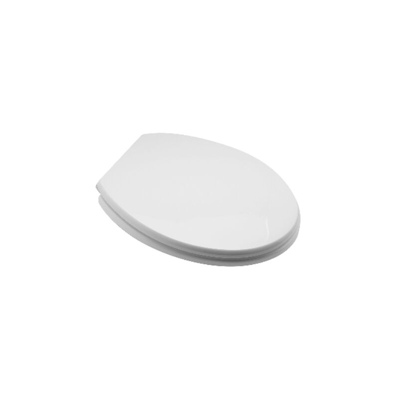 foto del prodotto sedile wc universale in legno bianco cerniere a passanti dh