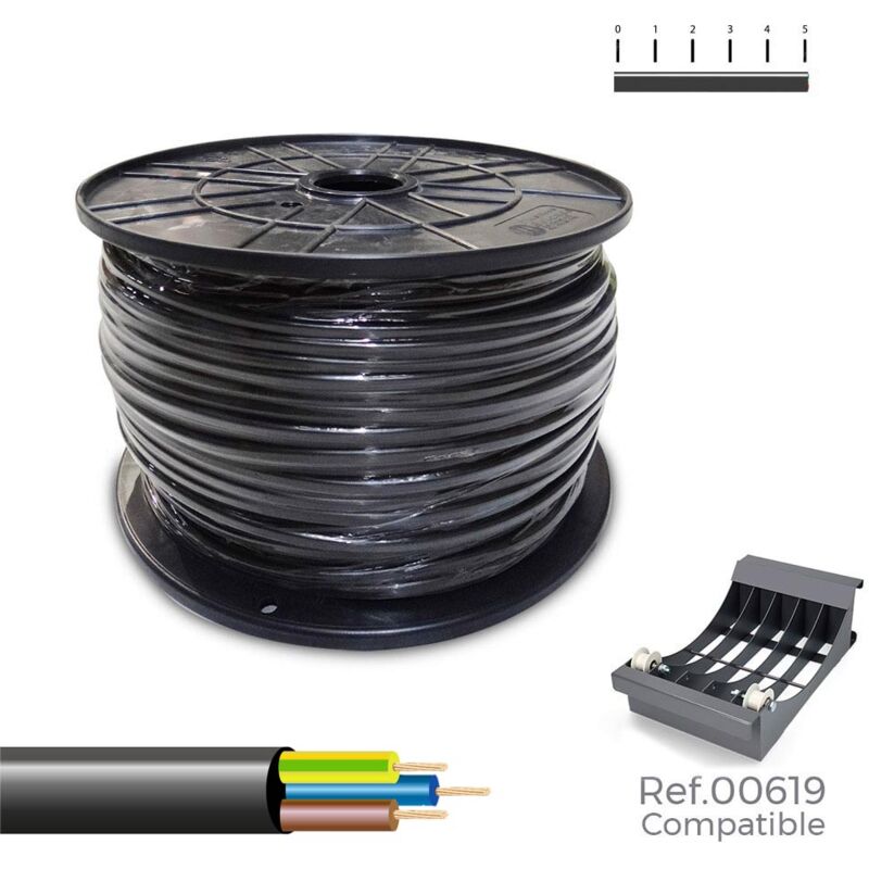foto del prodotto sedilescable tubo flessibile elettrico nero 3 x 1,5 mm 100 m h05vv f brand ean 8435734703835
