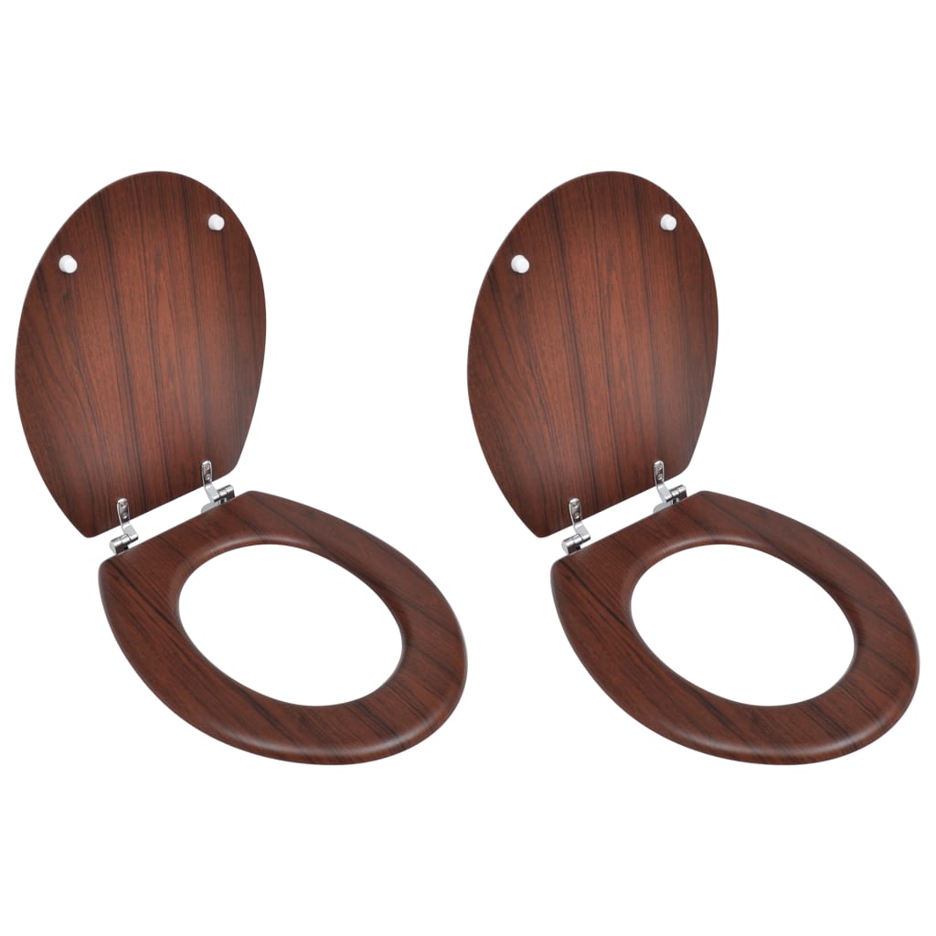 foto del prodotto sedili wc con coperture 2 pz mdf marrone 02 0002946