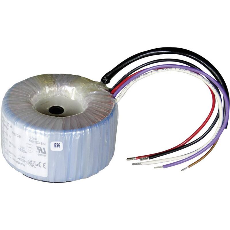 foto del prodotto sedlbauer 825028 trasformatore toroidale 1 x 230 v 2 x 18 v ac 100 va 2.78 a
