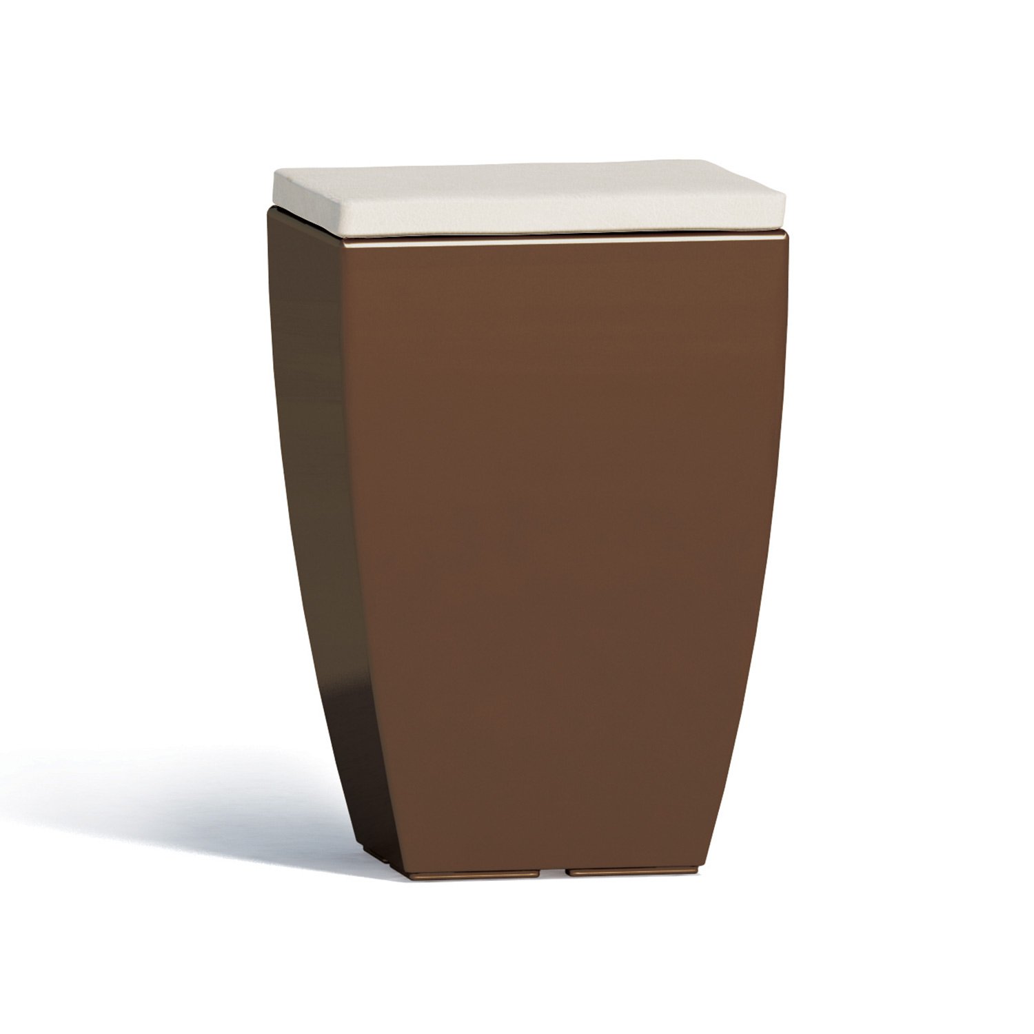 foto del prodotto seduta fine in resina 33x33 cm marrone