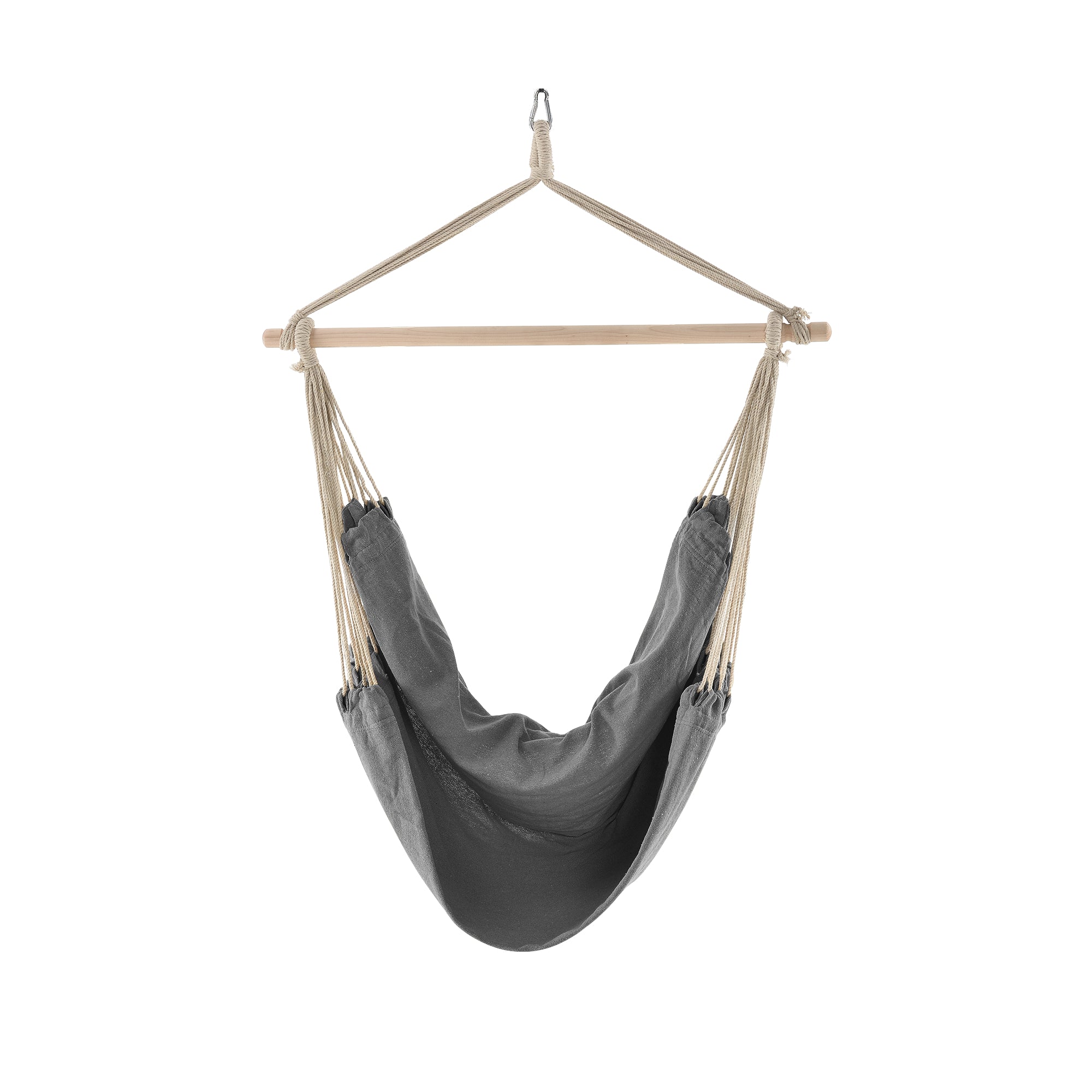 foto del prodotto seduta sospesa poltrona sospesa sedia amaca cotone poliestere 100 cm grigio 03 0003773