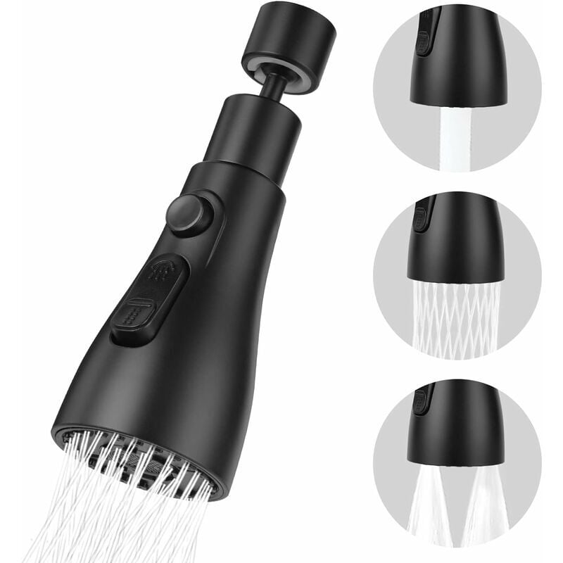 foto del prodotto seenlin spruzzatore per lavello da cucina a 360 gradi, ugello per rubinetto da cucina a 3 modalit , miscelatore per lavello da cucina, testa del