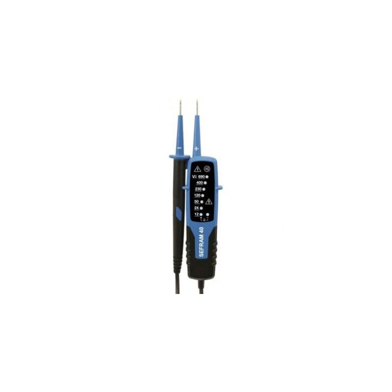 foto del prodotto sefram tester di tensione ac cc da 12v a 690 v display led instruments 40