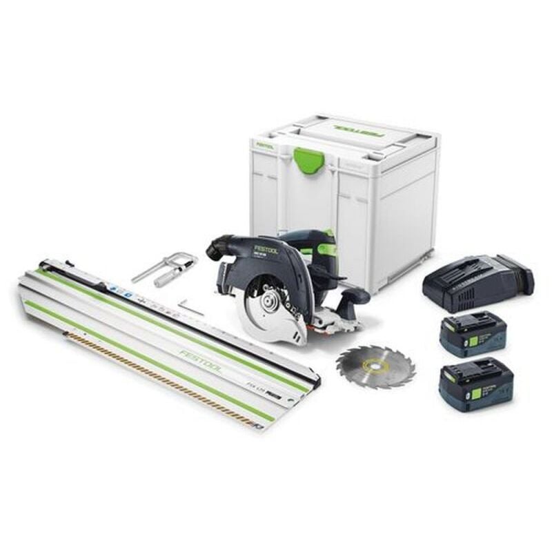 foto del prodotto sega a batteria a cappa oscillante hkc 55 5,0 ebi-set-fsk 420 - 577675 - festool