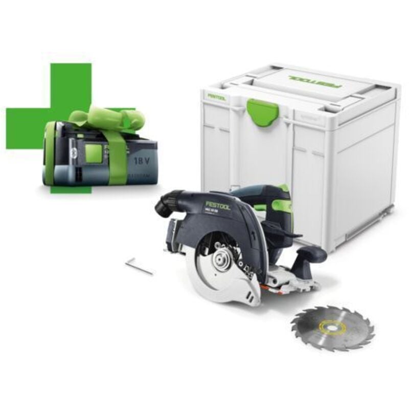 foto del prodotto sega a batteria a cappa oscillante hkc 55 eb basic 5,2 577034 festool