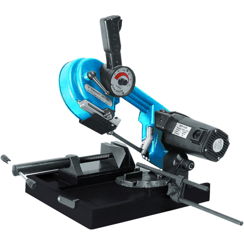 foto del prodotto sega a nastro manuale per metallo 1800w lama 1140mm 100mm srm100 leman