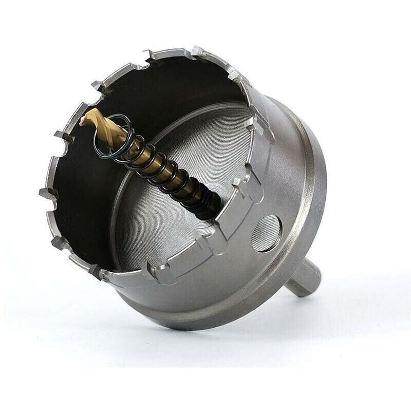 foto del prodotto sega a tazza bimetallica, 80 mm, acciaio inossidabile di grado industriale, tct, carburo, sega a tazza in lega di acciaio rapido per metallo, lega di
