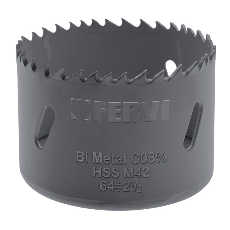 foto del prodotto sega a tazza bimetallica cobalto per metallo 121 mm fervi 0278 121