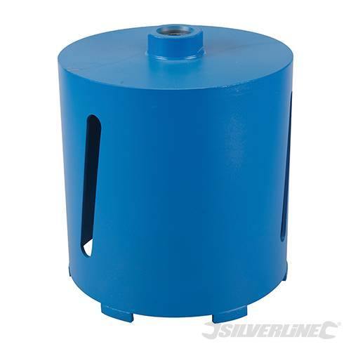 foto del prodotto sega a tazza con corona diamantata in acciaio per trapano silverline 152 x 150 mm