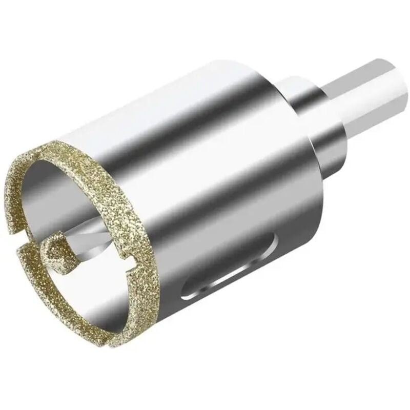 foto del prodotto sega a tazza diamantata da 40 mm con punta da trapano guida di centraggio, sega a tazza per piastrelle con rivestimento diamantato, punta a corona