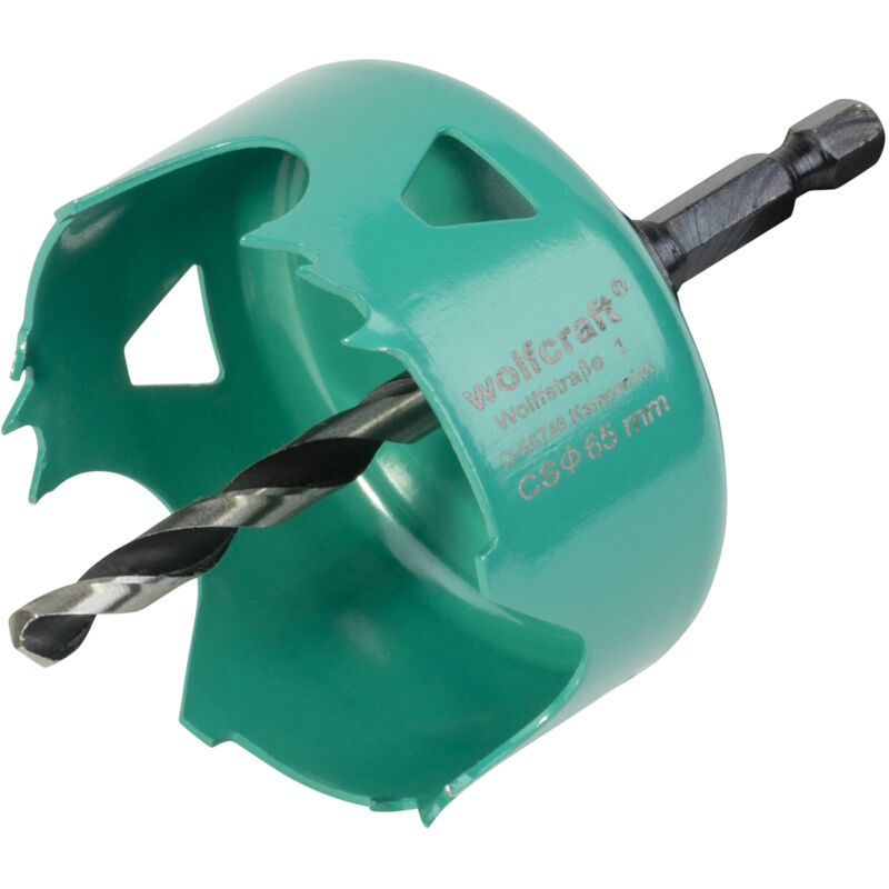 foto del prodotto sega a tazza per cartongesso 65 mm, prof.di ta wolfcraft