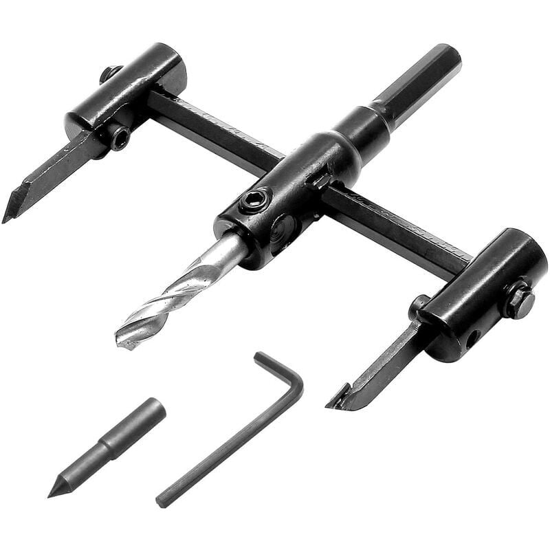 foto del prodotto sega a tazza regolabile, punta da trapano regolabile 30 120 mm punta da trapano per legno per forare fori su legno, plastica, intonaco