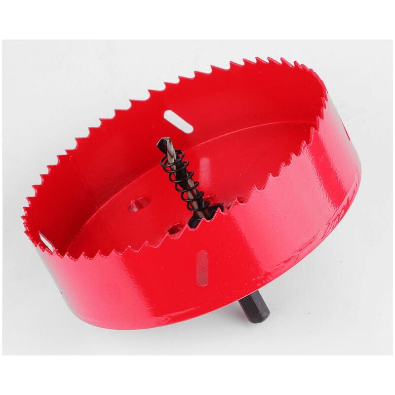 foto del prodotto sega a tazza universale da 100 mm, fresa a tazza bimetallica hss, accessorio professionale per alluminio, legno, ghisa, ottone, gesso, ecc.