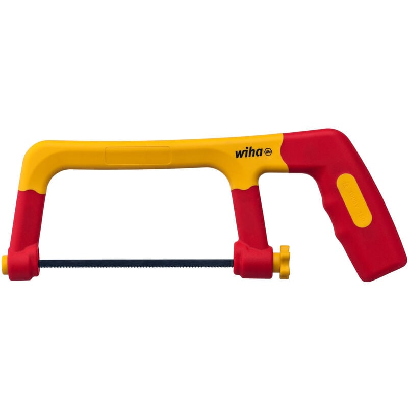 foto del prodotto sega ad arco electric isolata, con tre lame 150 mm 280 mm 43125 wiha