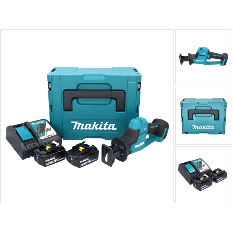 foto del prodotto sega circolare a batteria makita djr189rgj 18v brushless 2 batterie da 6,0ah caricabatterie valigetta makpac